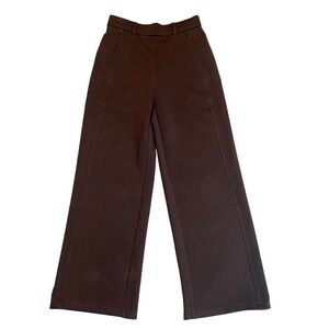 OGL Move Brown Wide Leg High Waisted Trousers Pants Stretch Neutral Small
